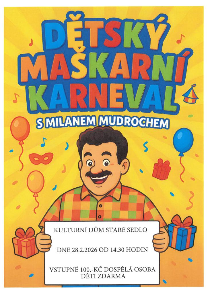 plakát dětský maškarní karneval