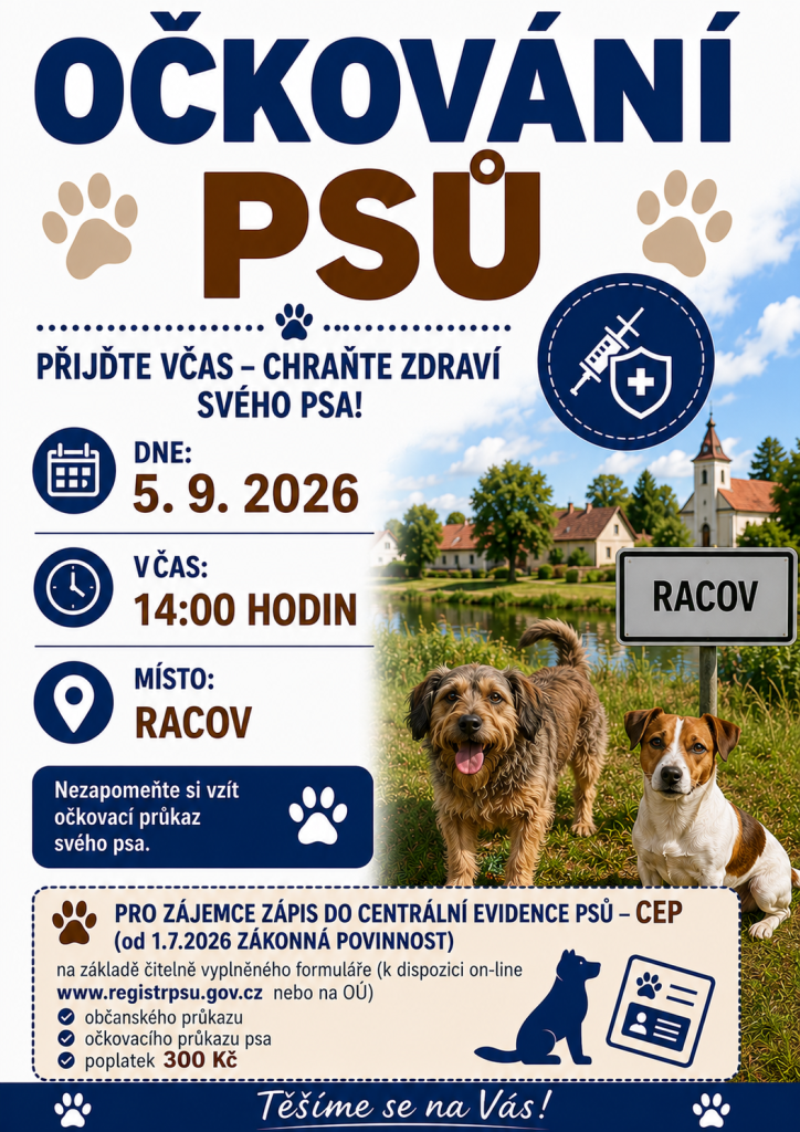 očkování psů Racov